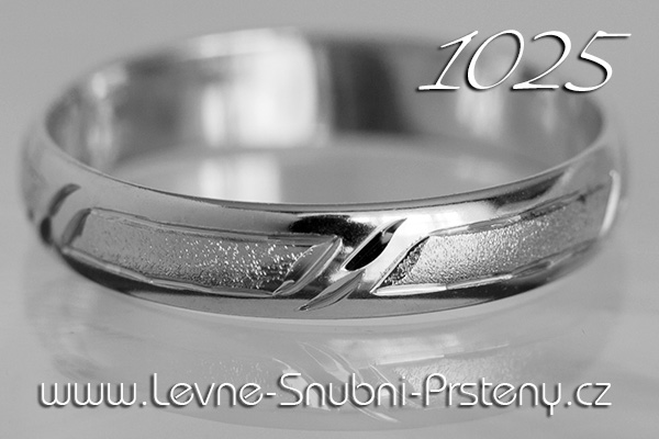 Snubní prsteny LSP 1025b bílé zlato