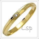 Snubní prsteny LSP 1030z žluté zlato se zirkony