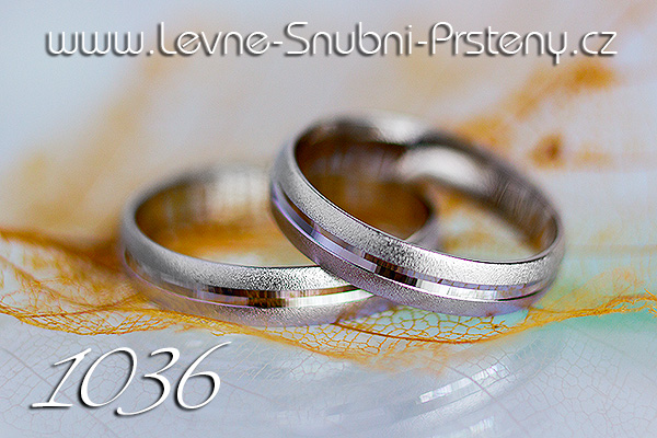 Snubní prsteny LSP 1036b bílé zlato