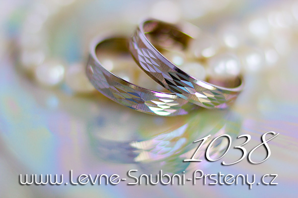 Snubní prsteny LSP 1038b bílé zlato