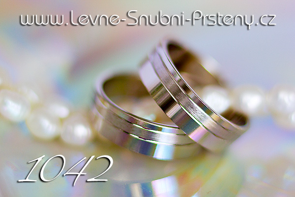 Snubní prsteny LSP 1042b bílé zlato