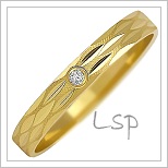 Snubní prsteny LSP 1049 žluté zlato s diamanty