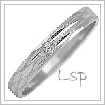 Snubní prsteny LSP 1049b bílé zlato