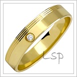 Snubní prsteny LSP 1063 žluté zlato s diamanty