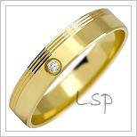Snubní prsteny LSP 1063z žluté zlato se zirkony