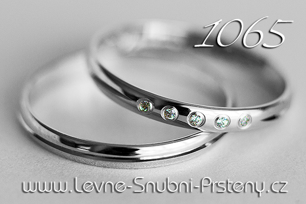 Snubní prsteny LSP 1065b bílé zlato