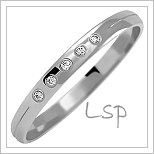 Snubní prsteny LSP 1065b bílé zlato