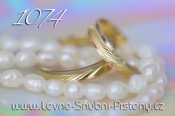 Snubní prsteny LSP 1074 kombinované zlato