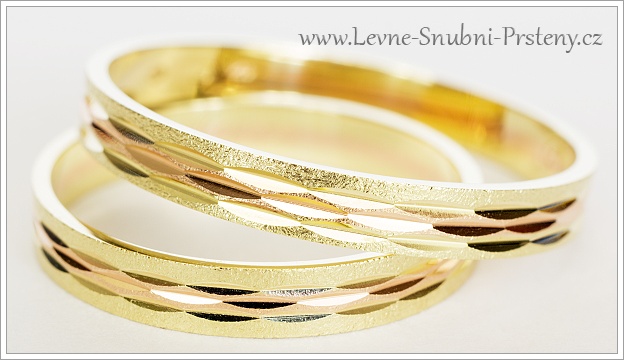 Snubní prsteny LSP 1082 kombinované zlato