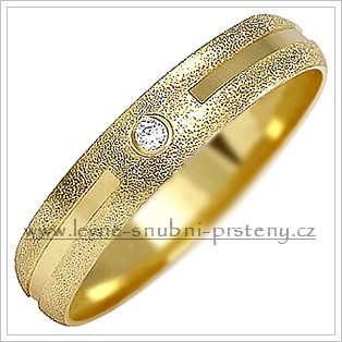 Snubní prsteny LSP 1091 žluté zlato s diamanty