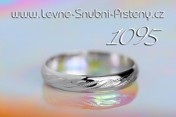 Snubní prsteny LSP 1095b bílé zlato