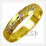 Snubní prsteny LSP 1103 žluté zlato s diamanty