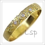 Snubní prsteny LSP 1108 žluté zlato s diamanty