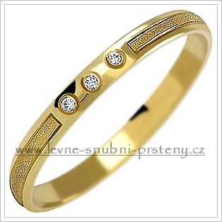 Snubní prsteny LSP 1109 žluté zlato s diamanty