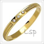 Snubní prsteny LSP 1109z žluté zlato se zirkony