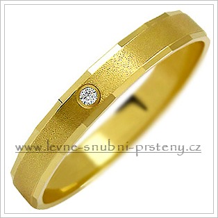 Snubní prsteny LSP 1127z žluté zlato se zirkony
