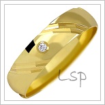 Snubní prsteny LSP 1155z žluté zlato se zirkony