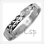 Snubní prsteny LSP 1171b bílé zlato
