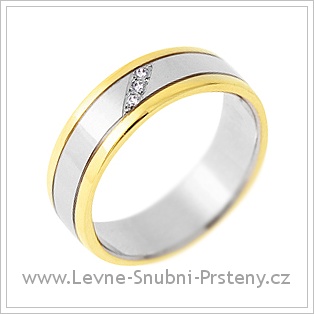 Snubní prsteny LSP 1196 - kombinované zlato
