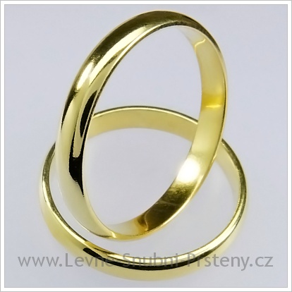 Snubní prsteny LSP 1197 žluté zlato