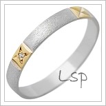 Snubní prsteny LSP 1271 kombinované zlato
