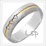 Snubní prsteny LSP 1301 kombinované zlato