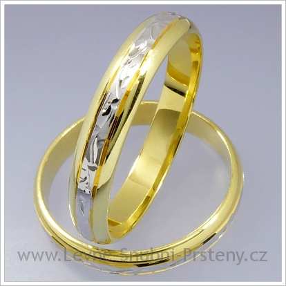 Snubní prsteny LSP 1320 kombinované zlato