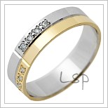 Snubní prsteny LSP 1321 kombinované zlato