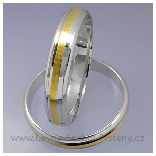 Snubní prsteny LSP 1340 kombinované zlato