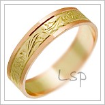 Snubní prsteny LSP 1344 kombinované zlato