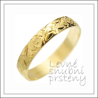 Snubní prsteny LSP 1363 žluté zlato