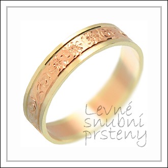 Snubní prsteny LSP 1381 kombinované zlato