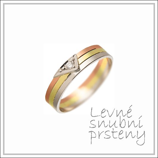 Snubní prsteny LSP 1384 kombinované zlato