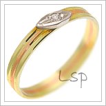 Snubní prsteny LSP 1431 kombinované zlato