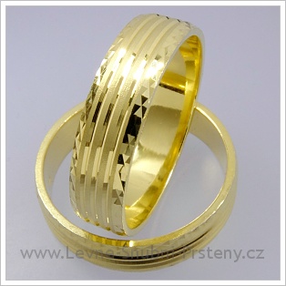 Snubní prsteny LSP 1463 žluté zlato