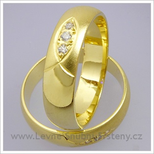 Snubní prsteny LSP 1478 žluté zlato