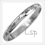 Snubní prsteny LSP 1486b bílé zlato