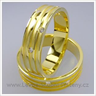 Snubní prsteny LSP 1495 žluté zlato
