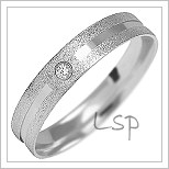 Snubní prsteny LSP 1499b bílé zlato