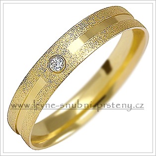 Snubní prsteny LSP 1499z žluté zlato se zirkony