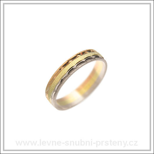 Snubní prsteny LSP 1542 kombinované zlato