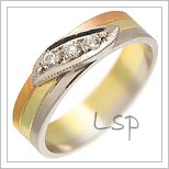 Snubní prsteny LSP 1550 kombinované zlato