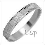 Snubní prsteny LSP 1551b bílé zlato