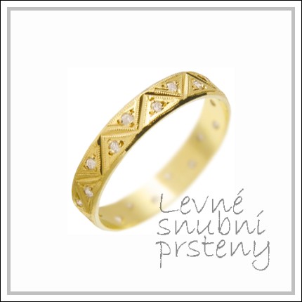 Snubní prsteny LSP 1559 žluté zlato