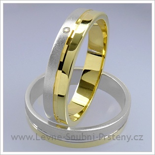 Snubní prsteny LSP 1580 kombinované zlato