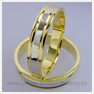 Snubní prsteny LSP 1591 kombinované zlato