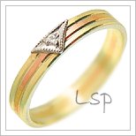 Snubní prsteny LSP 1592 kombinované zlato