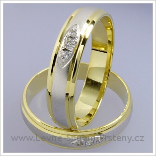 Snubní prsteny LSP 1601 kombinované zlato