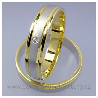 Snubní prsteny LSP 1625 kombinované zlato