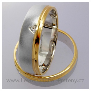 Snubní prsteny LSP 1652 kombinované zlato